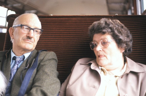 Marge and Ron on a train trip together in thought